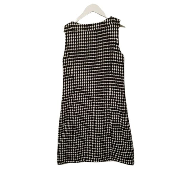 LOFT Classic B&W Houndstooth Dress - Picture 2 of 4
